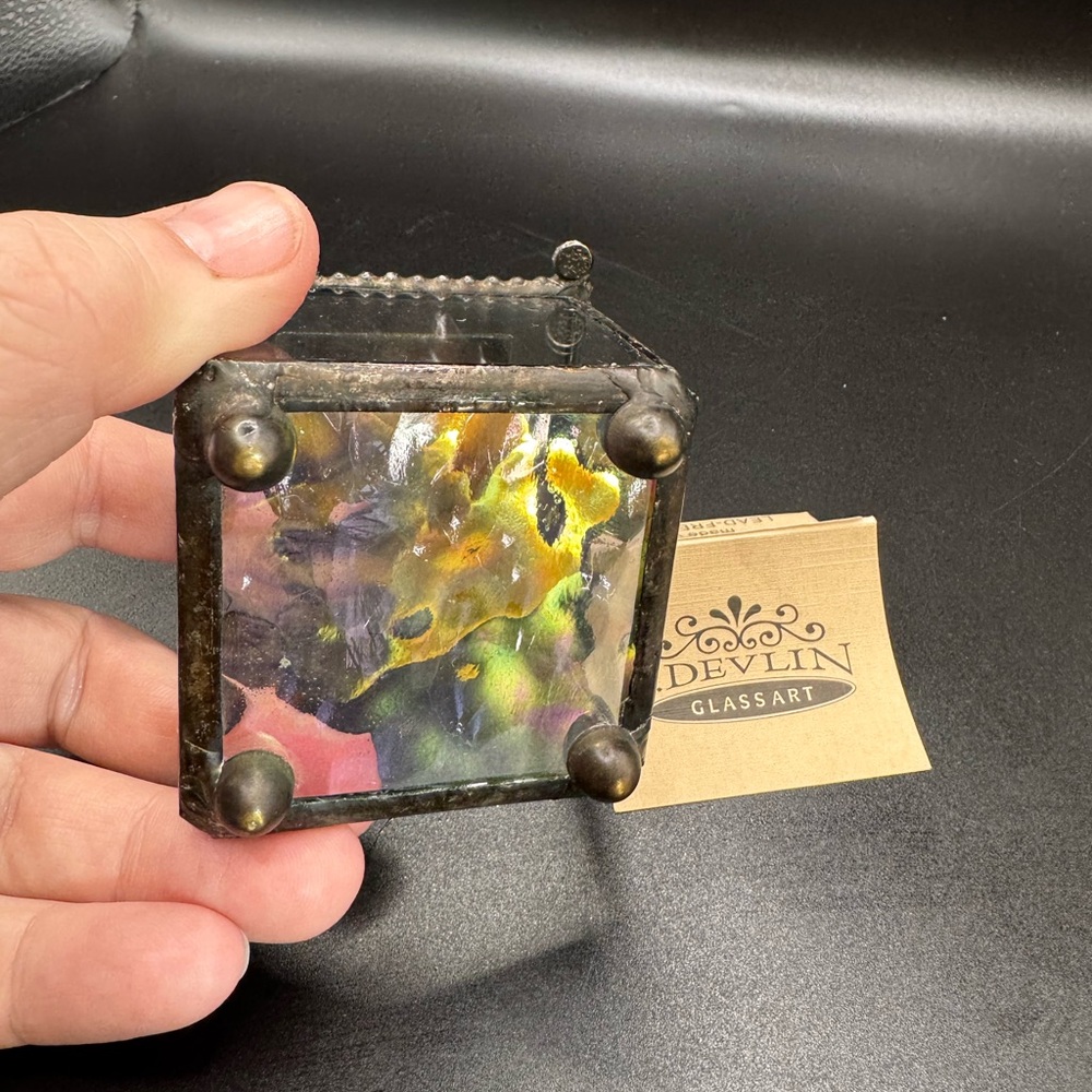 J. Devlin Glass Art Heart Trinket Box - Picture 5 of 9